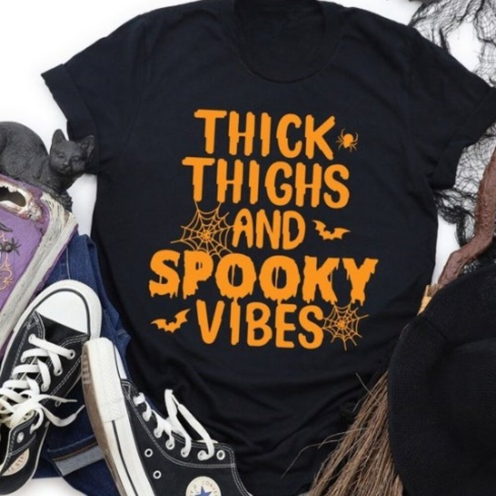 Thick Thighs Spooky Vibes Shirt